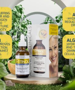 Alternative view of Advanced Clinicals Retinol Facial Serum Moisturizer Skin Care For Face, Anti Aging Retinol Concentrate Reduces Appearance Of Wrinkles & Fine Lines W/Nourishing Aloe Vera & Green Tea, 1.75 Fl Oz