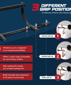 Sagler Pull up bar Doorway Heavy Duty Chin up bar Trainer for Home Gym Doorway Pull up bar or dip bar 19 81CxY61B9QL