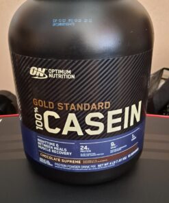 Optimum Nutrition Gold Standard 100% Micellar Casein Protein Powder, Slow Digesting, Helps Keep You Full, Overnight Muscle Recovery, Chocolate Supreme, 4 Pound (Packaging May Vary) 25 Servings (Pack of 1) 35 81Cys4cJ1L