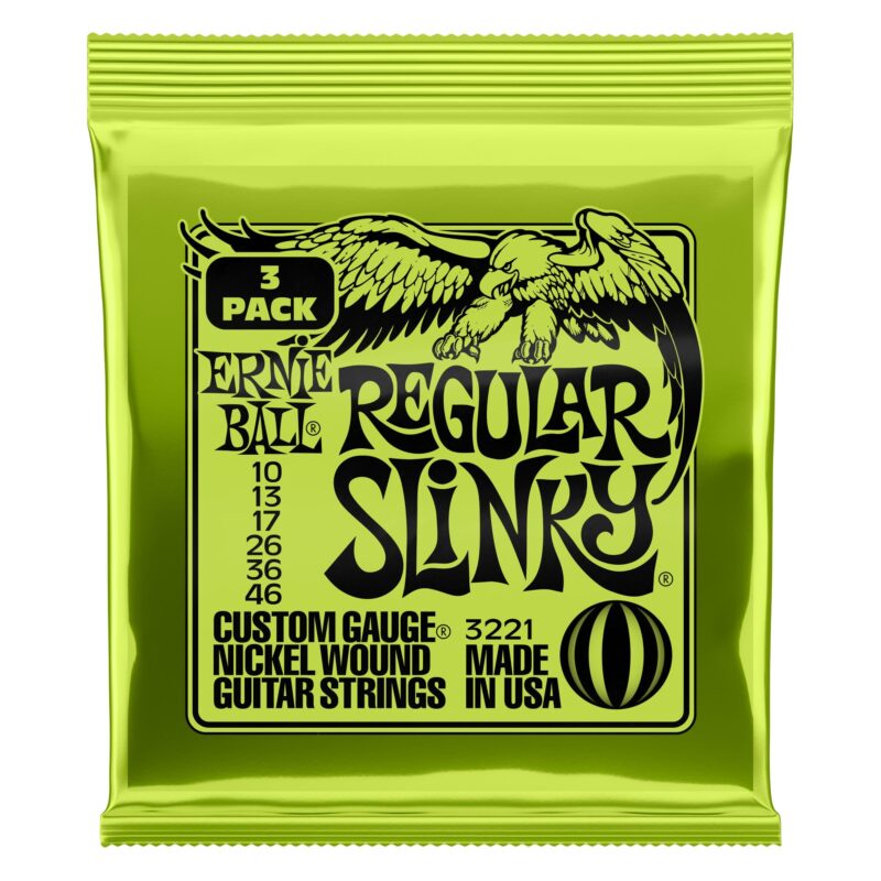 Catalog 4 Ernie Ball Regular Slinky Nickel Wound Electric Guitar Strings 3 Pack - 10-46 Gauge Regular (10-46) 3-Pack