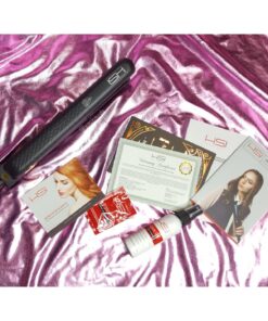 HSI PROFESSIONAL CERAMIC TOURMALINE IONIC DIGITAL FLAT IRON HAIR STRAIGHTENER INCLUDES GLOVE + POUCH AND travel size Argan Oil Leave In Hair Treatment. WORLDWIDE DUAL VOLTAGE 110v-220v (Black) Black 50 81CzGUpqGxL