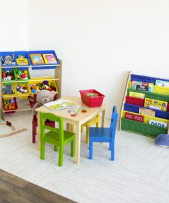 Humble Crew, Natural/Primary Kids' Toy Storage Organizer with 12 Plastic Bins, 34*35*15.5inch 34 81CzHDX8UL