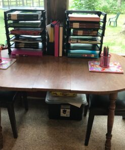 Rubbermaid Regeneration Letter Tray, Six Tier, Plastic, Black A4-size documents and folders 13 81CzKMnoP L