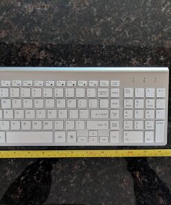 Wireless Keyboard and Mouse,J JOYACCESS USB Slim Wireless Keyboard Mouse with Numeric Keypad Compatible with iMac Mac PC Laptop Tablet Computer Windows -Silver White 46 81D14spUb1L