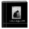 Pioneer Photo Albums Embroidered Live, Laugh, Love Black Sewn Leatherette Frame Cover Album for 4"x6" Prints 15 81D3NDjfN6L