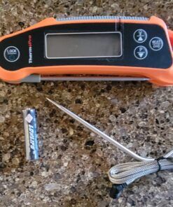 ThermoPro TP710 Instant Read Meat Thermometer Digital for Cooking, 2-in-1 Waterproof Kitchen Food Thermometer with Dual Probes and Dual Temperature Display for Oven, Grilling, Smoker & BBQ Upgrade 73 81D4JRT1jQL