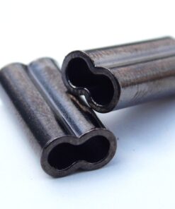 Catch All Tackle Mini Copper Double Barrel Crimp Sleeves .8mm x 7mm - 100 Pieces