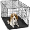 Paws & Pals Dog Crate, 24" Pet Cage, Wire Metal Kennel, with Tray, Foldable & Portable, Durable Steel Wire, Easy Setup, Ideal for Puppies & Kittens, Black 24.0"L x 16.0"W x 20.0"H 39 81D56paeblL