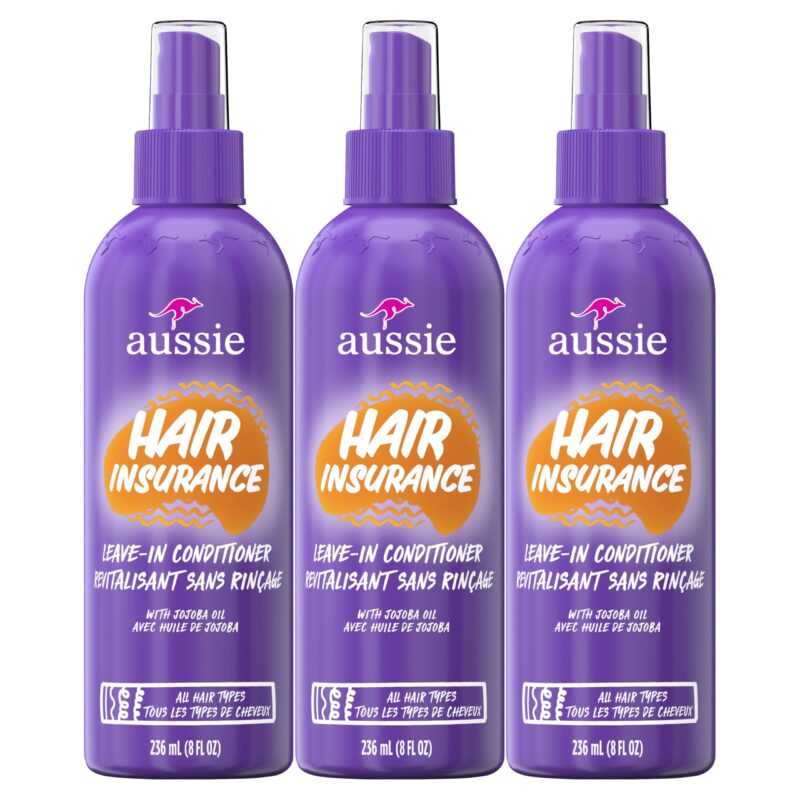 Catalog 7 Aussie Leave in Conditioner Spray, with Jojoba & Sea Kelp, Hair Insurance, 8 fl oz, Triple Pack Citrus 8 Fl Oz (Pack of 3)
