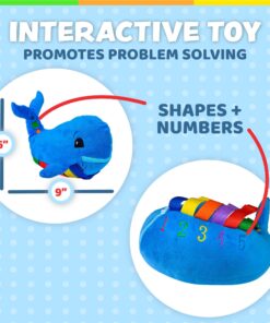 Buckle Toys - Blu Whale - Develop Motor Skills and Problem Solving - Counting and Color Recognition - Sensory Toddler Travel Toy 21 81DA6DhV6rL