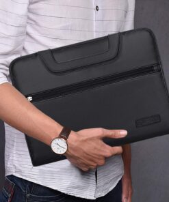 Alternative view of ENGPOW Expanding File Folder with Portable-Handle Document Organizer Briefcase Business Filing Bag A4 and Letter Size 13 Pockets Labels Zipper Closure Fireproof Non-Itchy Silicone Coated