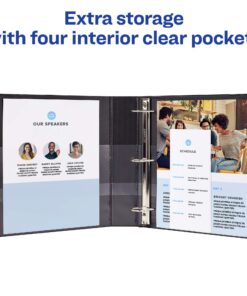 Avery Heavy-Duty 3 Ring Binder, 3 Inch One Touch EZD Rings, 3.5 Inch Spine, 1 Maroon Binder (79363) 12 81DAXmNYfZL