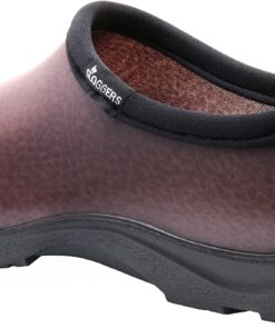 Sloggers Waterproof Garden Shoe for Men – Outdoor Slip-On Rain and Garden Clogs with Premium Comfort Support Insole, (Brown Leather), (Size 10) Leather Print Brown 11 81DAZpMIOKL