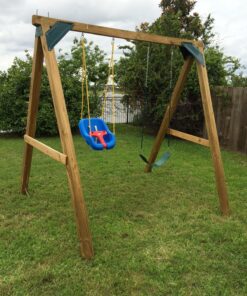 Swing-N-Slide Heavy Duty Green Swing Seat - 58" Vinyl Coated Chain Backyard Playground Swing for Replacement or Accessories 26 81DByMAzFSL