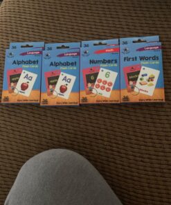 Star Right Words Toddler Flash Cards Set of 4 - Number Flash Cards, First Words, Colors and Shapes, & Alphabet/Letter Flashcards - 4 Binder Rings - 144 Sight Words Kindergarten Flash Cards 3-7 Years Multi Skill 39 81DDH3rug4L 2