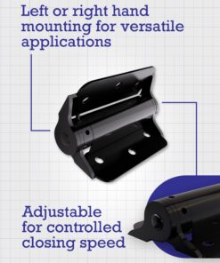 Hardware Essentials 852868 Hardware Essentials 852546 Satin Brass Double-Acting (3-inch) Black Adjustable Screen Door Spring Hinge, 3" (76.2mm), 2 Count 16 81DFOc85wXL