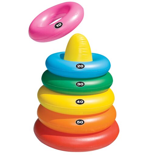 Swimline Giant Ring Toss Game Multicolor, 46-3/4inx54in Floating Giant Ring Toss Game