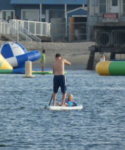 SereneLife Inflatable Stand Up Paddle Board (6 Inches Thick) with Premium SUP Accessories & Carry Bag | Wide Stance, Bottom Fin for Paddling, Surf Control, Non-Slip Deck | Youth & Adult Standing Boat Marine Blue 42 81DGoPbYVqL