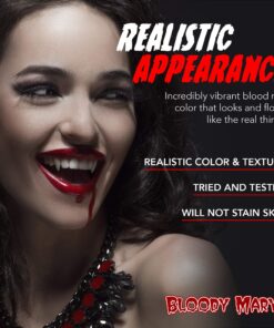 Bloody Mary Fake Blood Makeup – 1.6 oz - for Theater and Costume or Halloween Zombie, Vampire and Monster Dress Up 9 81DH6mOzCRL