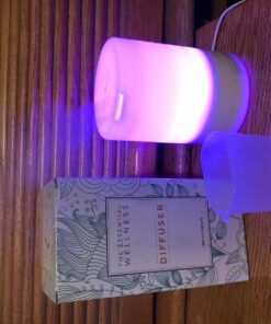 Essential Oil Diffuser Humidifier (300 ml) BPA Free Air Diffusers for Essential Oils - Light Therapy & Aromatherapy Diffuser Air Humidifier - Auto Shut Off with 4 Timer Settings & 7 Mood Color Lights 48 81DJH utFL 1