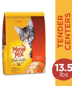 Meow Mix Tender Centers Dry Cat Food, Salmon & Chicken, 13.5 Pound Bag 13.5 Pound (Pack of 1) 22 81DMQj71bqL