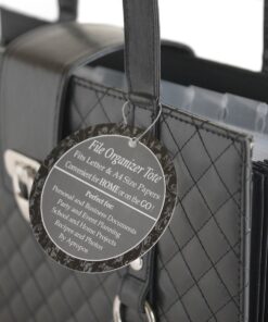 Texture Faux Leather File Organizer Tote -(Black) Black 15 81DNLAaGu L