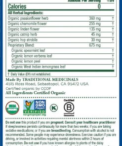 Traditional Medicinals Tea, Organic Nighty Night, Relax & Get a Good Night's Sleep, 96 Tea Bags (6 Pack) Passion flower 16 Count (Pack of 6) 11 81DOhtuAs8L