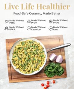 Alternative view of GOTHAM STEEL 10 Inch Non Stick Frying Pans, 100% PFOA Free Healthy and Non Toxic Ceramic Pan for Cooking, Oven Safe, Dishwasher Safe 10 Inch Frying Pan / Skillet