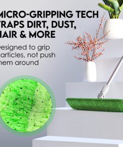 Microfiber Mop Pads 4 Pack - Reusable Washable Cloth Mop Head Replacements Best Thick Spray Wet Dust Dry Flat Velcro Attachment 18" Inch - Cleaning Refill Fits Bona, Bruce, Rubbermaid, Libman + More 1 28 81DQ4x7DYBL