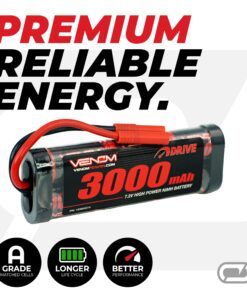 Venom Power Drive Series 6-Cell 5000mAh 8.4V NiMH RC Car Battery - HXT 4.0mm Plug Type - for Remote Controlled Short Course Truck, Rock Crawler, Touring Car, Buggy, Monster Truck and Drift Car 13 81DR8noWe5L