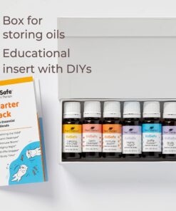 Plant Therapy KidSafe Essential Oil Starter Set for Focus, Calming, Sleep, Immune Support 100% Pure, 6 Undiluted Blends, Natural Aromatherapy, Therapeutic Grade 10 mL (1/3 oz) 6 Count (Pack of 1) 10 81DTAXhDqiL
