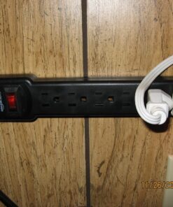 Amazon Basics 6-Outlet, 200 Joule Surge Protector Power Strip, Pack of 2, Rectangle, 2 Foot, Black 39 81DWhts4oWL