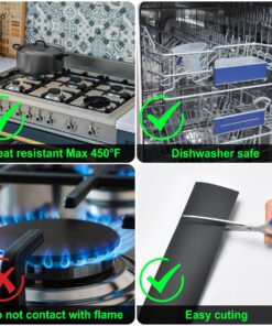 Silicone Stove Counter Gap Cover / Filler by Kindga 25" Long, Sealing Spills Between Kitchen Appliances Washing Machine and Stovetop, Set of 2 (Black) 25" Black 29 81DXUiPDCFL