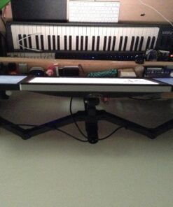 Mount-It! Triple Monitor Mount | 3 Monitor Desk Stand | Fits Three Computer Screens 19 20 21 22 23 24 Inches | C-Clamp Base | Heavy Duty Full Motion Tri Arms | VESA 75 100 Compatible up to 24 inches 70 81DXeCFAUL