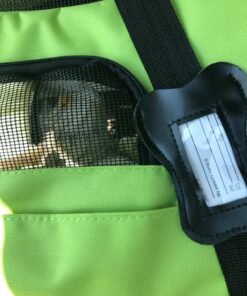 Paws & Pals Airline Approved Pet Carrier - Soft-Sided Carriers for Small Medium Cats and Dogs Air-Plane Travel On-Board Under Seat Carrying Bag with Fleece Bolster Bed for Kitten Cat Puppy Dog Taxi Green 50 81DYkIcmCYL