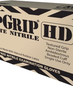 Alternative view of TopGrip HD 7 Mil Heavy-Duty Black Nitrile Exam Gloves, Disposable, Case/1000, Medium 1000