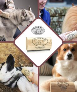 SleekEZ Original Deshedding Grooming Tool for Dogs, Cats & Horses - Undercoat Brush for Short & Long Hair - Painlessly Remove 95% of Loose Hair, Fur & Dirt - Easy to Clean - USA Made - (2.5 inch) 2.5 Inch (Pack of 1) 24 81Da8FGXoVL 6