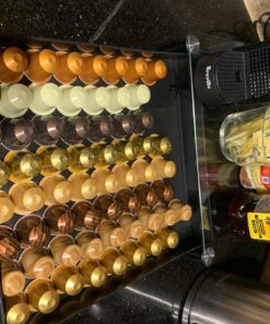 Deco Brothers Crystal Tempered Glass Original Pod Holder Drawer, 42 Nespresso Capsule Organizer 46 81DaLU6PblL