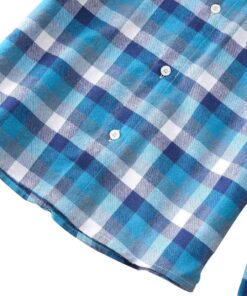 Bienzoe Boys Button Down Shirt: Kids Plaid Flannel Long Sleeve Shirts 7-8 Years Blue 10 81DaOIPaEL