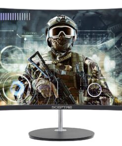 Sceptre Curved 24-inch Gaming Monitor 1080p R1500 98% sRGB HDMI x2 VGA Build-in Speakers, VESA Wall Mount Machine Black (C248W-1920RN Series) 36 81DbHx206cL