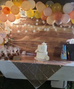 Funnytree 7X5ft Flowers Wood Lace Rustic Backdrop Wedding Floral Photography Background Wooden Board Floor Bridal Shower Baby Birthday Party Bride Banner Photo Studio 7'x5' Pink 29 81DdoaWv2L