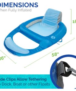 Kelsyus Spring Float Pool Lounger Chair, Light Blue Chaise 25 81DeTlkFitL