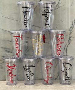 Maars Drinkware Bulk Double Wall Insulated Acrylic Tumblers with Straw and Lid (Set of 12), 16 oz, Clear 12 Count (Pack of 1) 29 81DetOVp0oL