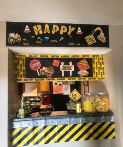 Creative Converting Construction Birthday Zone Plastic Tablecover, Party Supplies, 54" x 108", Multicolor, 1ct 16 81DfkPhv0ML