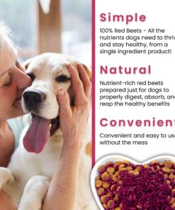 Olewo Original Red Beets for Dogs – Natural Anti Itch for Dogs, Dog Food Topper, Immune, Cleansing, Skin & Coat Support, Dehydrated Whole Food Dog Multivitamin, Fiber for Dogs, 2.2 lbs 2.2 Pounds 21 81Dh13zGbrL