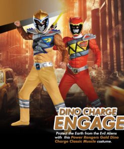 Gold Ranger Dino Charge Classic Muscle Costume for Kids Small (4-6) One Color 14 81Dh3MX62sL