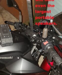 Bushwhacker The Original Portable Speaker Mount for Golf Cart Railing - Adjustable Strap Fits Most Bluetooth Wireless Speakers Attachment Accessory Holder Bar Rail 33 81Dhkdx49mL