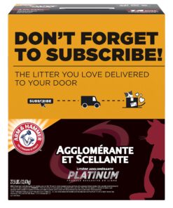 ARM & HAMMER Clump & Seal Platinum Cat Litter, Multi-Cat, 40 lb Clumping Cat Litter 40 lbs 24 81DhvkiP4wL