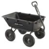 Gorilla Carts GOR6PS Poly Yard Dump Cart, Heavy-Duty Convertible 2-in-1 Handle, 1-(Pack), Black 16 81Diuc7RVjL