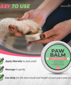Paw Nectar Dog Paw Balm - Heals, Repairs & Restores Dry, Cracked & Damaged Paws - 100% Organic & Natural Cream Butter, Wax, Moisturizer & Protection for Dog Feet & Foot Pads - Effective & Safe - 2 Oz 26 81DjmbhbuaL